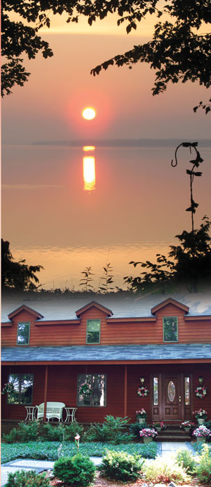 Photograph of the Lee Point Inn Bed & Breakfast and lake